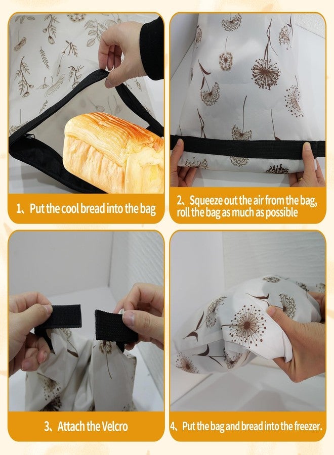 Kuabiz 2 Pcs Reusable Beeswax Bread Bags for Homemade Bread 17" x12" Sourdough Storage Bags with Foodgrade TPU Lining Food Wraps to Keeping Fresh Loaf Fresh Freezer Baker Baking Supplies - Image 4